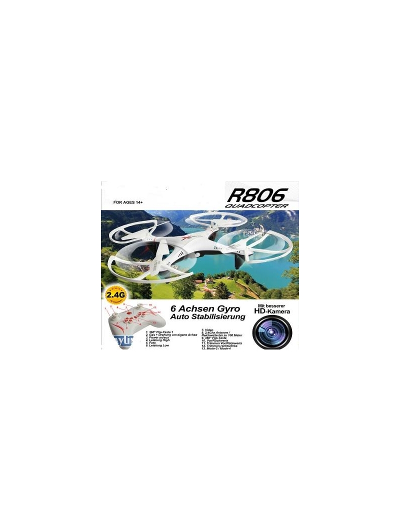 2,4GHZ RC Quadrocopter R806 2.4 GHz Multicopter Drohne mit HD Kamera