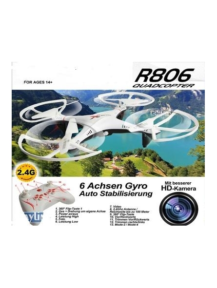 2,4GHZ RC Quadrocopter R806 2.4 GHz Multicopter Drohne mit HD Kamera
