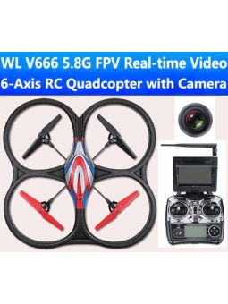 RC Quadcopter Ufo WL V666 Pro Kamera Drohne mit FPV Livebild 