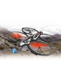 XXXL Drohne, Quadrodrom Quadrocopter 4-Kanal 2,4 GHz m. HD-Kamera 