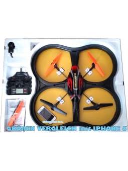 XXXL Quadrocopter 70 cm - Camera - Multicopter 129-V - 1GB M-SD 2.4GHz 6A-Gyro