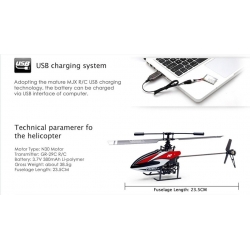  MJX F-47 / F647 Single Blade 4 Kanal 2,4 GHz Helicopter, Hubschrauber mit LCD