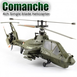 RC Helikopter FX035, FX 060 Comanche, Single 4 CH, 2,4 GHz, Militär Helicopter