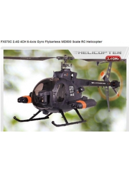 RC Helikopter FX070c FBL Hunting Sky, Single 4 CH, 2,4 GHz, Militär Helikopter