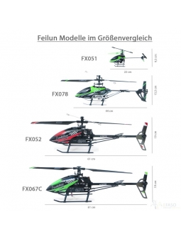  RC Feilun FX051 4-Kanal 2,4GHz Single-Rotor Helikopter, schnell und wendig 
