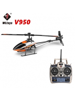 WLtoys V950 2.4G 6CH 3D6G System Brushless Flybarless RC Helicopter RTF 