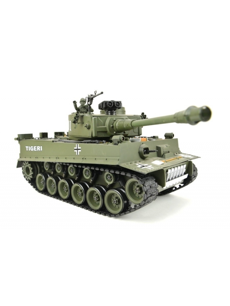 RC Panzer "German Tiger I" grün 1:20 mit Schuss und Sound-B2