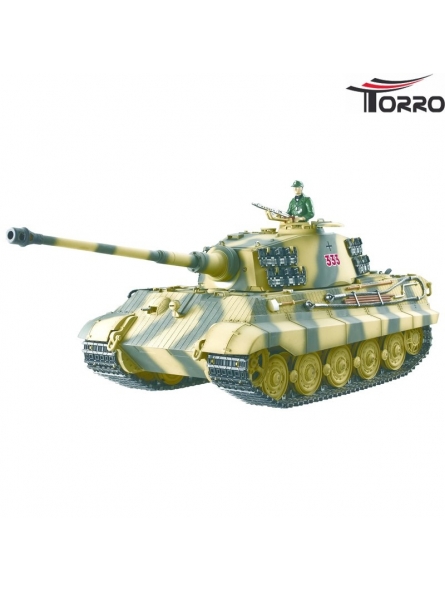 Torro Pro Edition Königstiger - 6mm BB - 360° Turmdrehung - Sommertarn - Stahlgetriebe