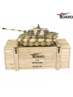 Torro Pro Edition Königstiger - 6mm BB - 360° Turmdrehung - Sommertarn - Stahlgetriebe