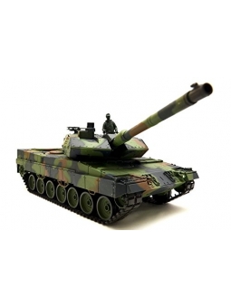 RC Panzer "German Leopard 2A6" Heng Long 1:16 mit Rauch&Sound und Metallgetriebe -2,4Ghz