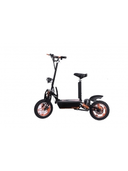 E-Scooter bis zu 40 km/h schnell - mit 25km Reichweite, 48V | 1500W | 12AH Akku, mit Sitz, Bremsen und Lichter -C002B