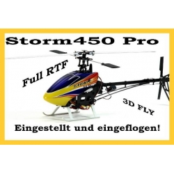 RC Helicopter Storm 450 PRO, 2,4GHz, 6 Kanal, Eingestellt und Eingeflogen, RTF 