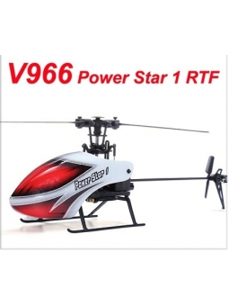 Top RC Helikopter WLtoys V966 Power Star 1 6CH 6-Axis Gyro Flybarless 